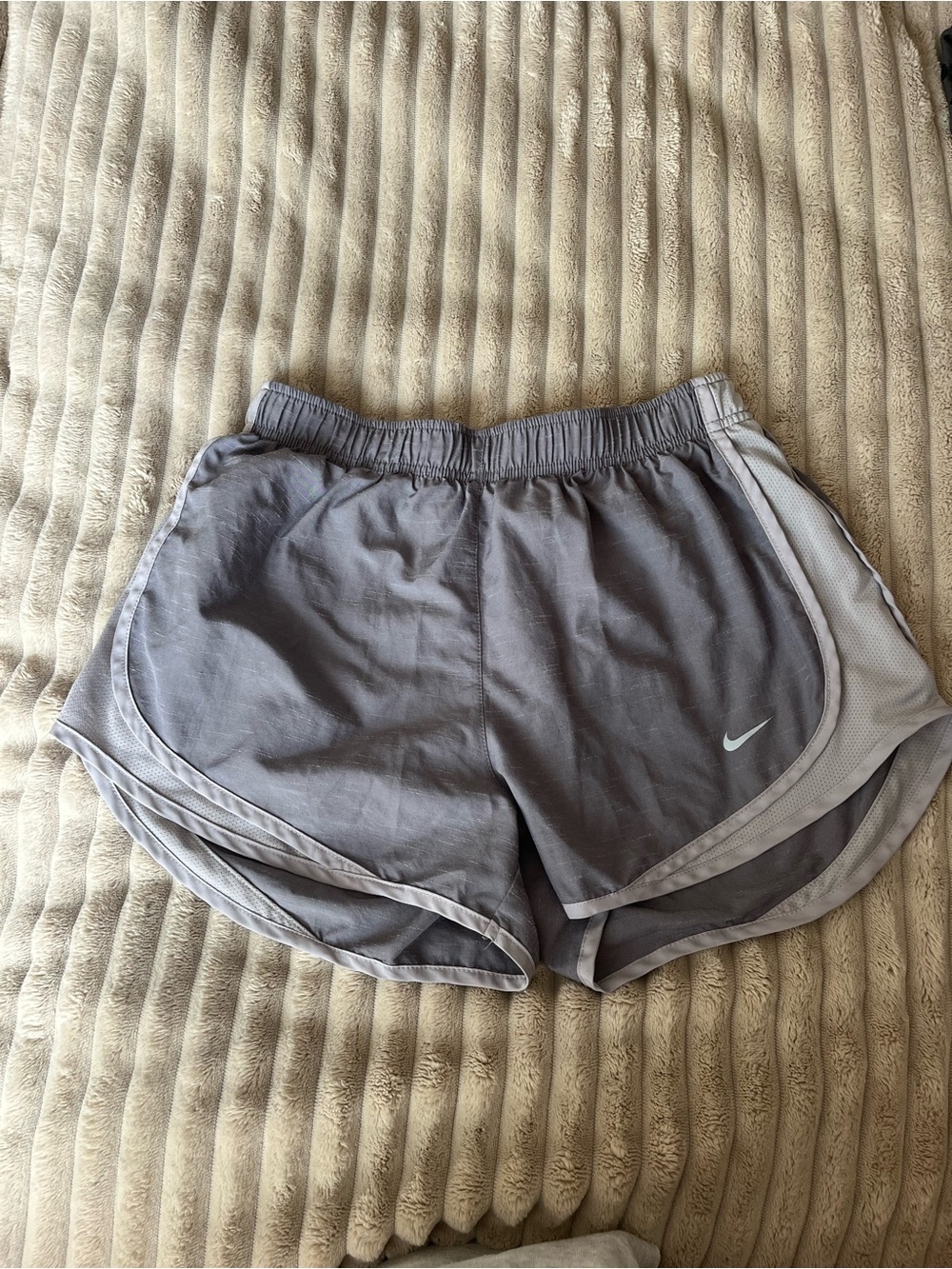 Nike Women's Light Gray Athletic Running Shorts